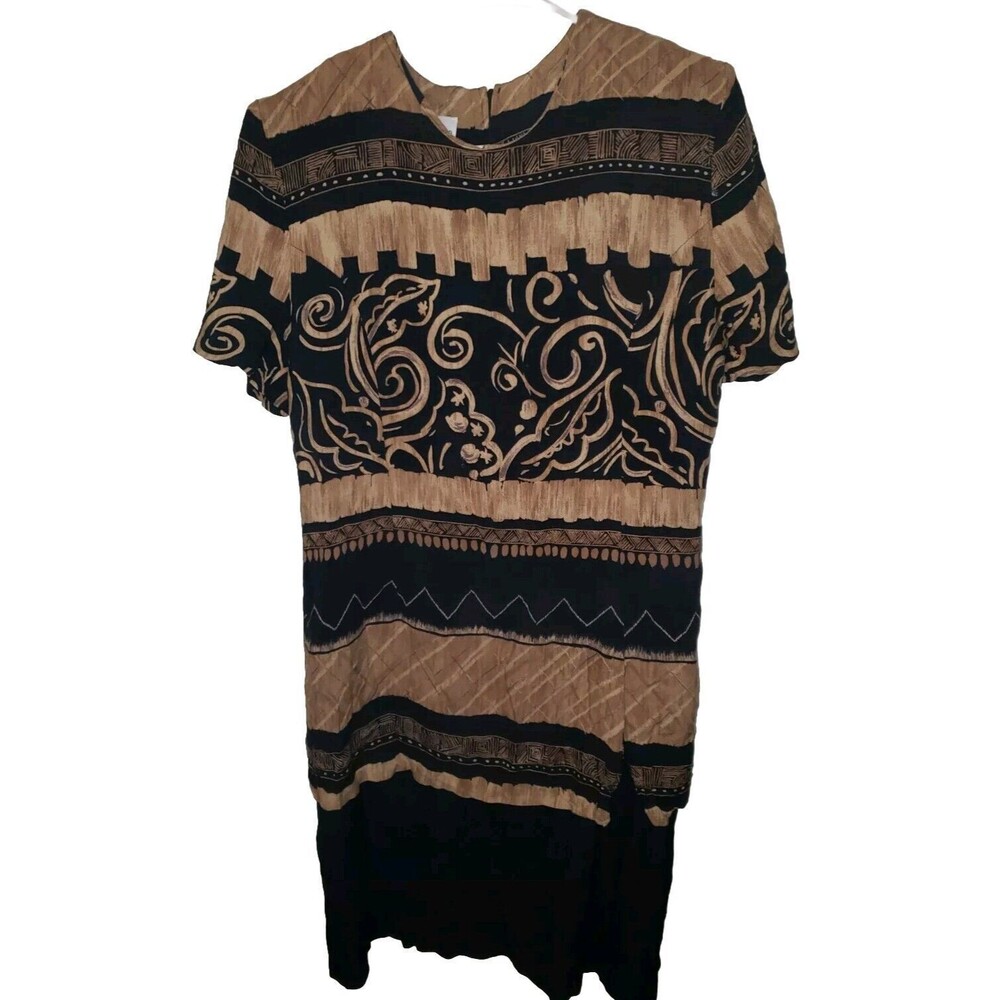 KC Spencer Women's Brown and Black Dress Size 16